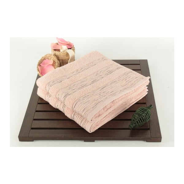 Zestaw 2 ręczników Cizgili Powder, 50x90 cm