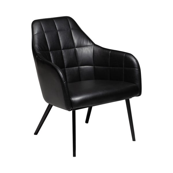 Czarny fotel z imitacji skóry DAN–FORM Denmark Embrace