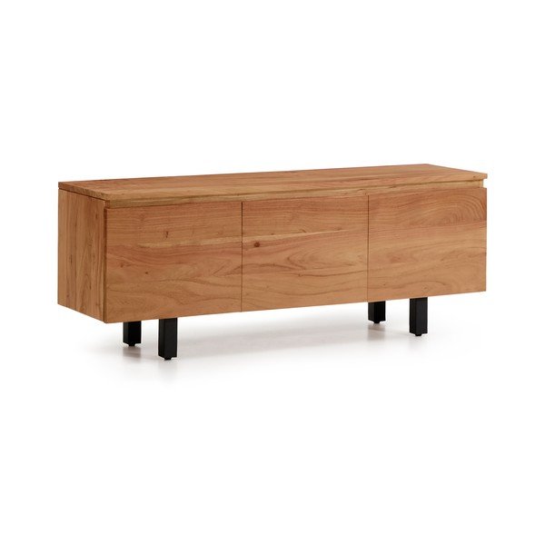 Szafka pod TV z litego drewna akacjowego w naturalnym kolorze 150x58x40 cm Uxue – Kave Home-image-2