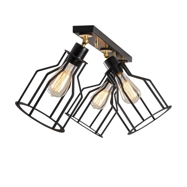 Lampa sufitowa w czarno-złotym kolorze z metalowym kloszem ø 17 cm Alacati – Opviq lights-image-2