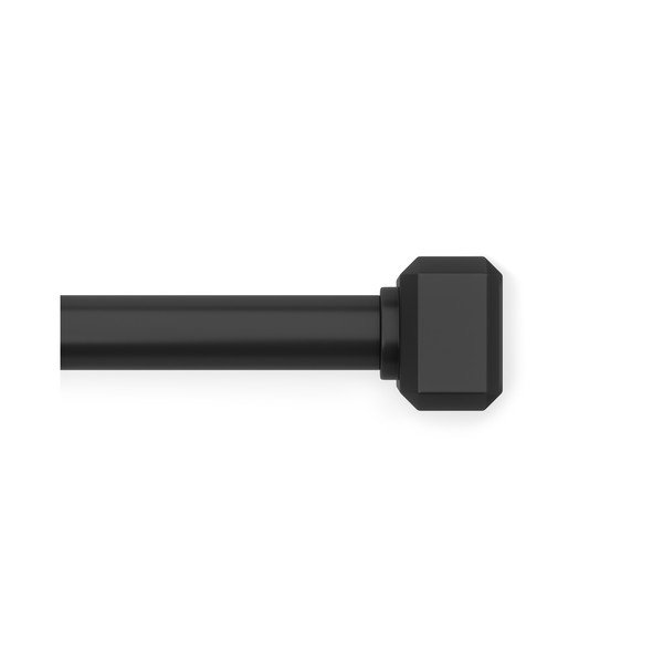 Stalowy regulowany karnisz w kolorze matowej czerni 107 - 305 cm Geo – Umbra