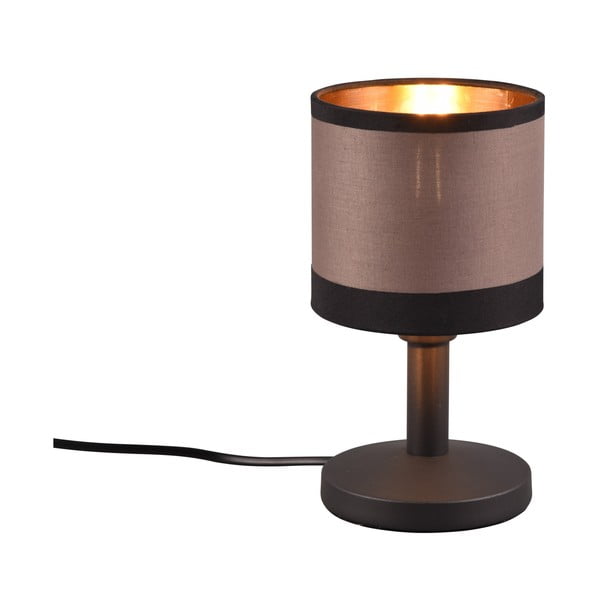 Czarno-brązowa lampa stołowa (wys. 22 cm) Davos – Reality-image-1