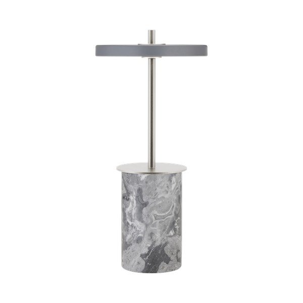 Szara marmurowa lampa stołowa LED ze ściemniaczem z metalowym kloszem (wysokość 25,5 cm) Asteria Move Mini – UMAGE-image-2