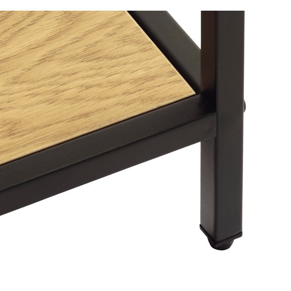 Czarno-naturalny regał w dekorze dębu 80x180x35 cm Altino – Unique Furniture-image-3