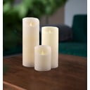 Zestaw 3 świeczek LED DecoKing Wax, wys. 10; 15 i 20 cm