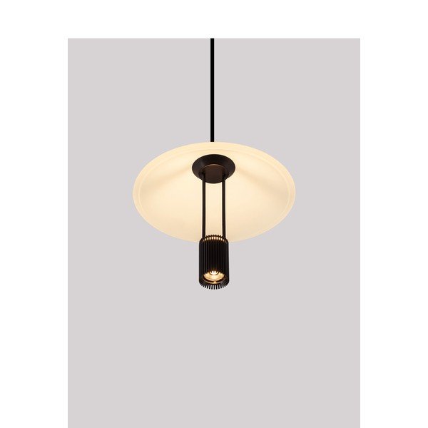Aluminiowa lampa wisząca LED w kolorze matowej czerni z kloszem ze szkła akrylowego ø 22 cm Anafi – Nova Luce-image-2