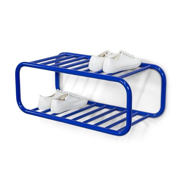 Niebieska metalowa wisząca szafka na buty 72x28x35 cm Retro – Spinder Design-image-3