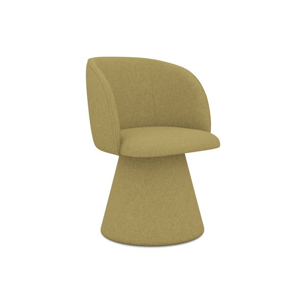 Musztardowy tapicerowany fotel jadalniany Maia – Makamii