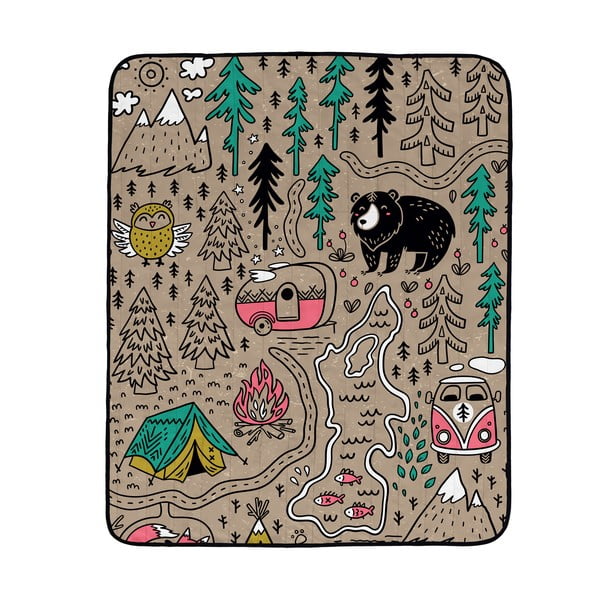 Koc piknikowy z mikrowłókna 145x180 cm Camping – Butter Kings