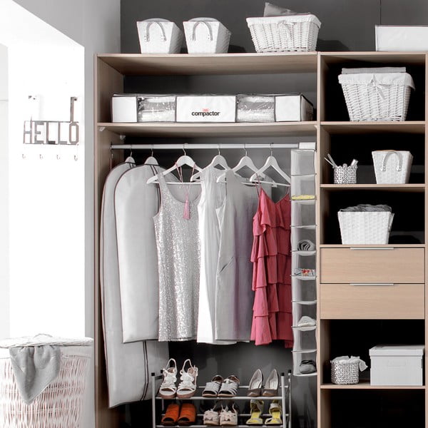 Tekstylno-plastikowe pojemniki próżniowe pod łóżko zestaw 2 szt. 105x45x15,5 cm Life – Compactor-image-3