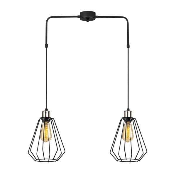 Czarna metalowa lampa wisząca Opviq lights Straton