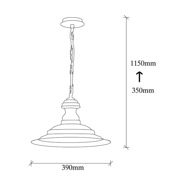 Lampa wisząca w kolorze brązu z metalowym kloszem ø 39 cm Obyla – Opviq lights-image-4