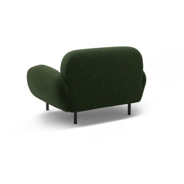 Zielony fotel z materiału bouclé Poppy – Micadoni -image-2