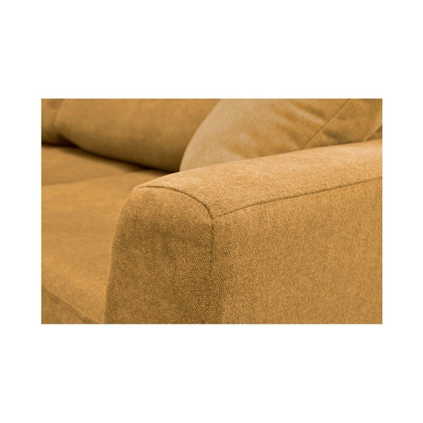 Musztardowa 3-osobowa sofa rozkładana Comopolitan design Barcelona-image-3