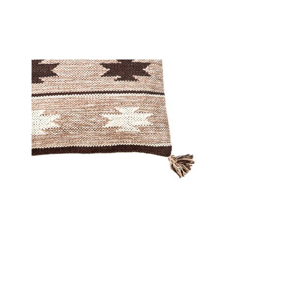 Beżowo-brązowa poduszka ręcznie tkana Navaei & Co Kalush Kilim, 45x45 cm-image-1