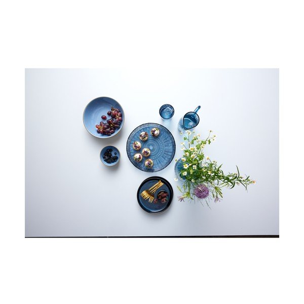 Czarno-niebieski kamionkowy talerz deserowy ø 21 cm Gastro Dark Blue/Black – Bitz-image-2