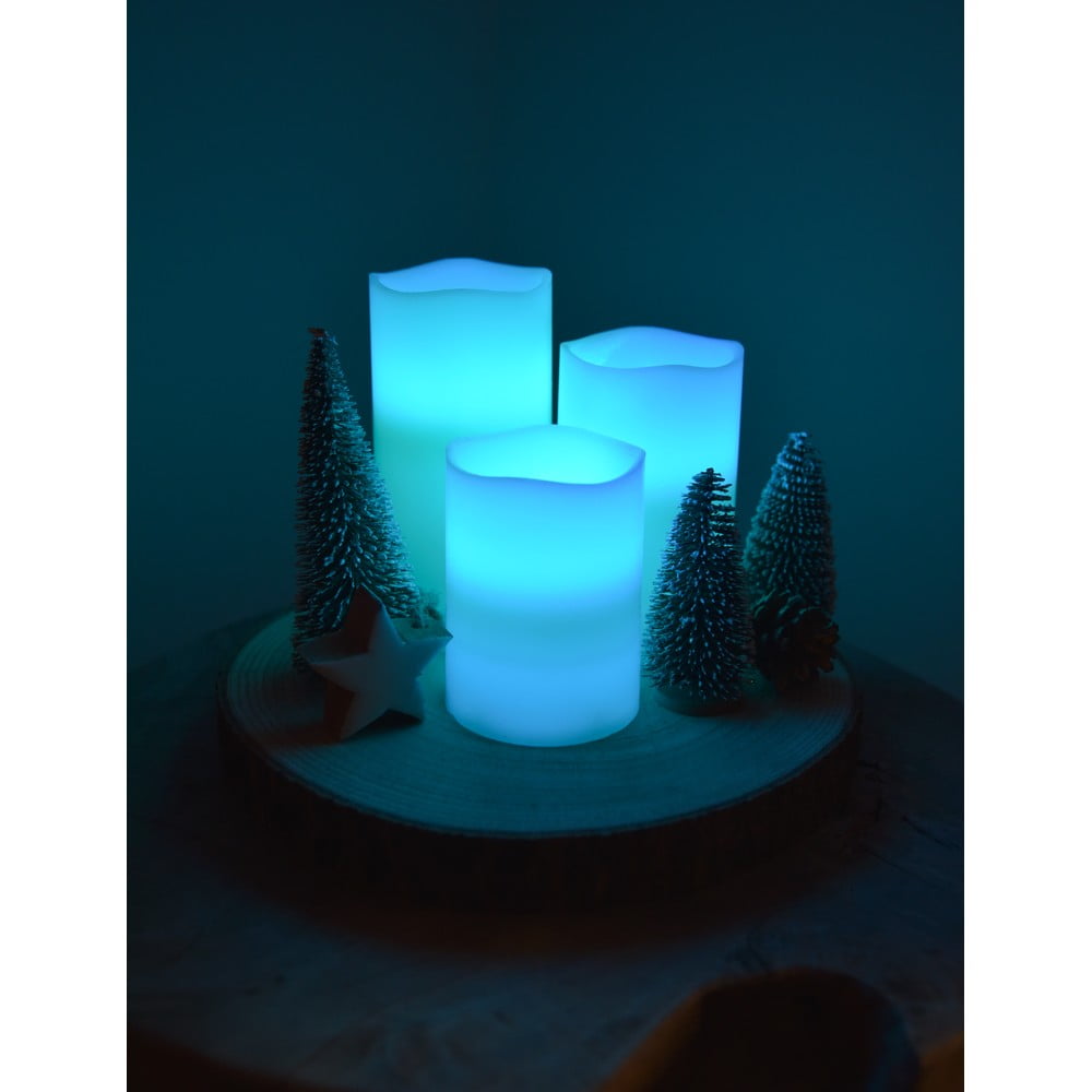 Świeczki LED zestaw 3 szt. (wysokość 10 cm) – Hilight (zdjęcie 6)