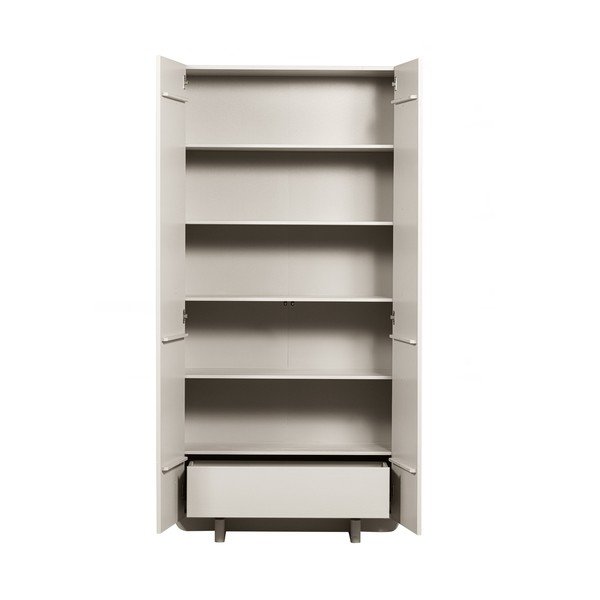 Kremowa szafka modułowa z litego drewna sosnowego 101x210 cm Basu – WOOOD-image-3