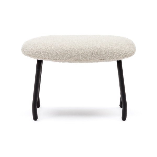 Kremowy puf z materiału bouclé Belina – Kave Home-image-2