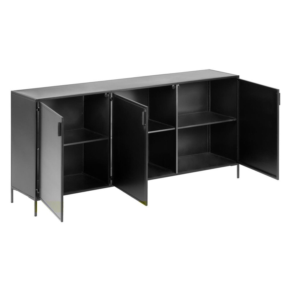 Czarna stalowa komoda 160x72x35 cm Shantay – Kave Home (zdjęcie 7)