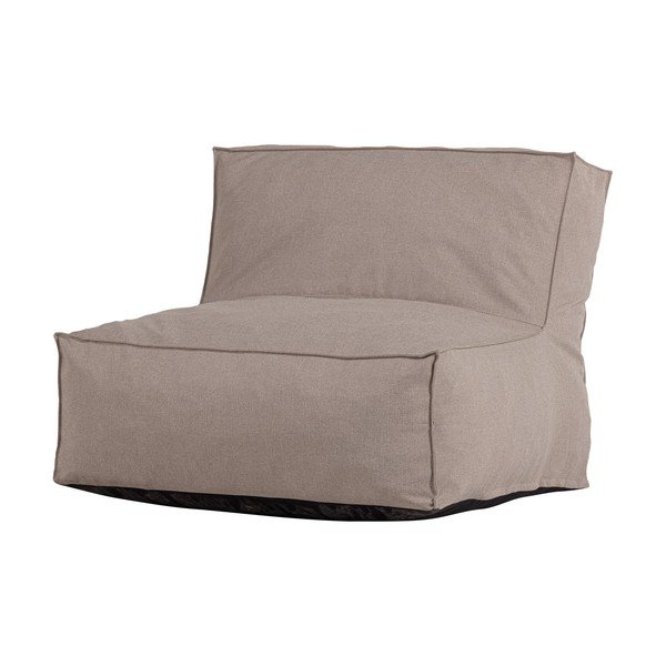 Szarobeżowy tapicerowany fotel ogrodowy Velora – WOOOD