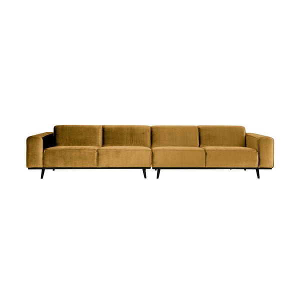 Miodowy aksamitna sofa BePureHome Statement, 372 cm