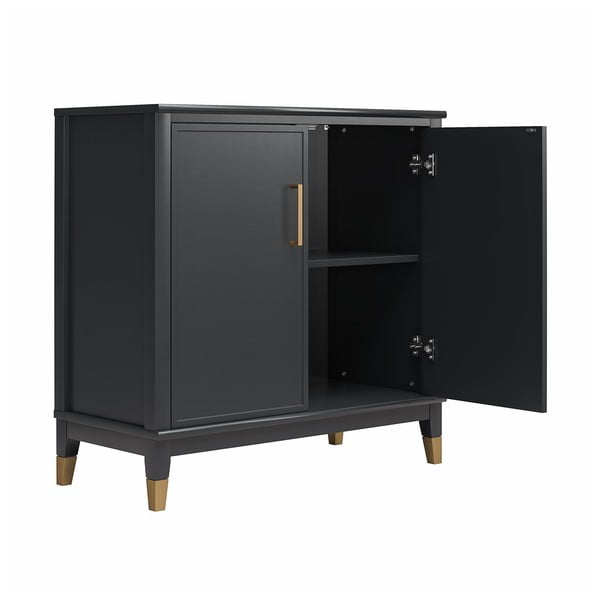 Czarna szafka 84x84 cm Westerleigh – CosmoLiving by Cosmopolitan-image-1