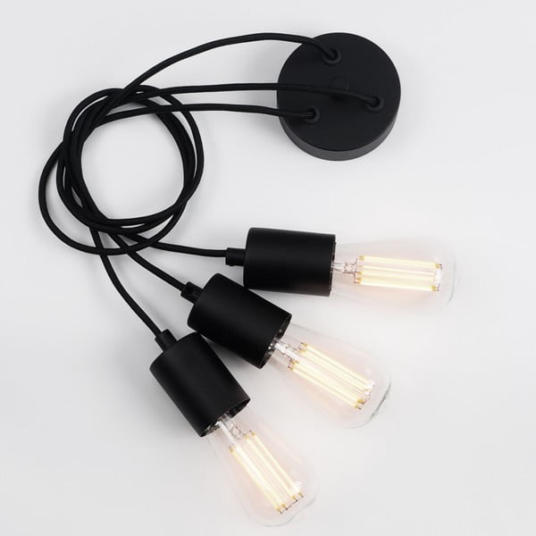 Czarna lampa wisząca z 3 kablami Sotto Luce Cero Basic-image-4