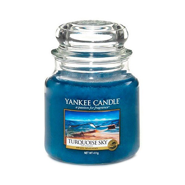 Świeca zapachowa Yankee Candle Turkusowe Niebo, czas palenia 65–90 godzin