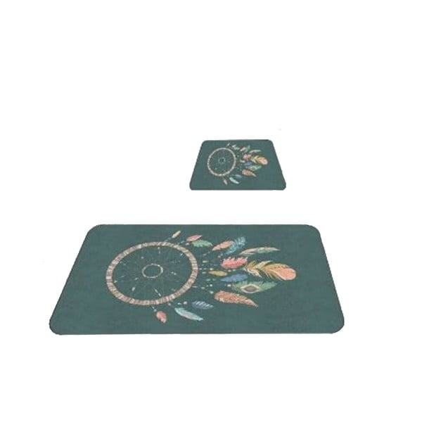 Zielone dywaniki łazienkowe zestaw 2 szt. 60x100 cm – Mila Home