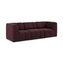 Bordowa aksamitna sofa 255 cm Aloha – Makamii