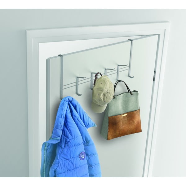 Metalowy wieszak na drzwi w kolorze srebra 45 cm – Metaltex-image-1