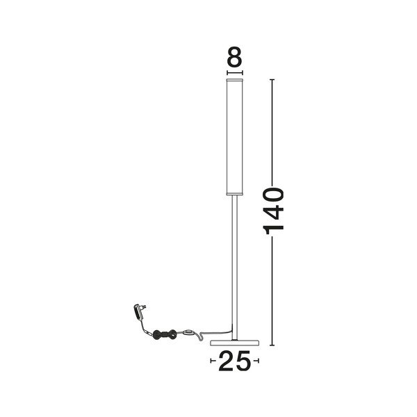 Biała/w kolorze mosiądzu lampa stojąca LED w dekorze marmuru (wysokość 140 cm) Nolia – Nova Luce-image-2