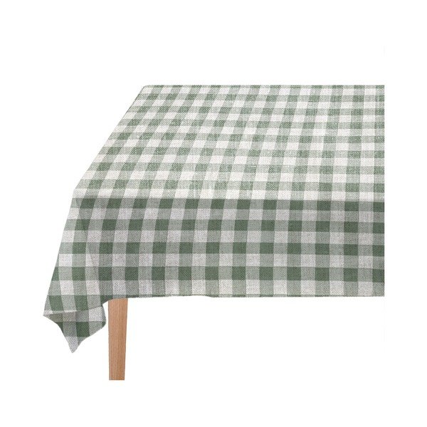 Obrus Really Nice Things Mantel Green Vichy, 140x140 cm