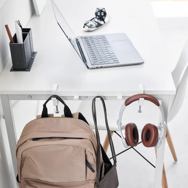 Regulowany stalowy haczyk w matowym białym kolorze Tower – YAMAZAKI-image-1