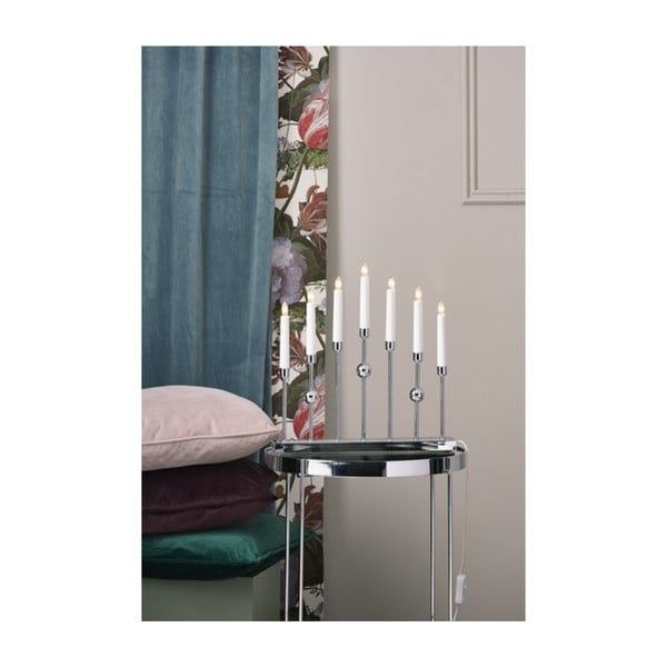 Świecznik w kolorze srebra Star Trading Gustavo, wys. 37 cm-image-2