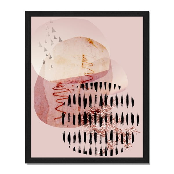 Obraz w ramie Liv Corday Scandi Abstract Pink, 40x50 cm