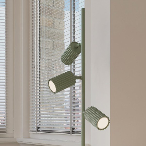 Zielona aluminiowa lampa stojąca z elastyczną konstrukcją (wysokość 155 cm) Gleam – Sollux-image-2