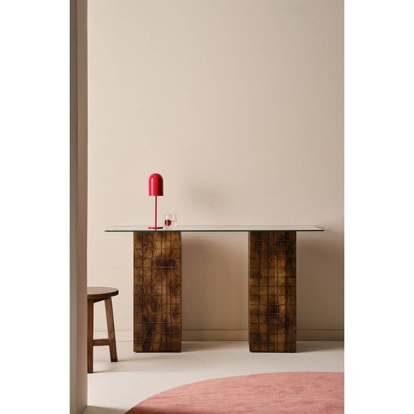 Biurko z litego drewna mango 48x140 cm Damen – Jotex-image-2