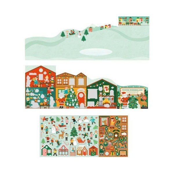Plansza składana z naklejkami z papieru z odzysku Petit collage Fairy Winter Wonder-image-1