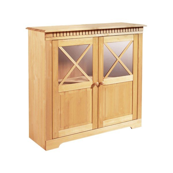 Witryna z litego drewna sosnowego w naturalnym kolorze 95x35 cm Lisa – Støraa-image-2