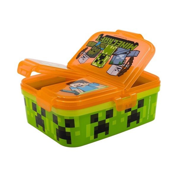 Pomarańczowy plastikowy pojemnik śniadaniowy dla dzieci Minecraft – STOR-image-1