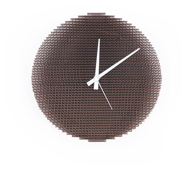 Ciemny kartonowy zegar z białymi wskazówkami Kartoons Circlock, Ø 30 cm