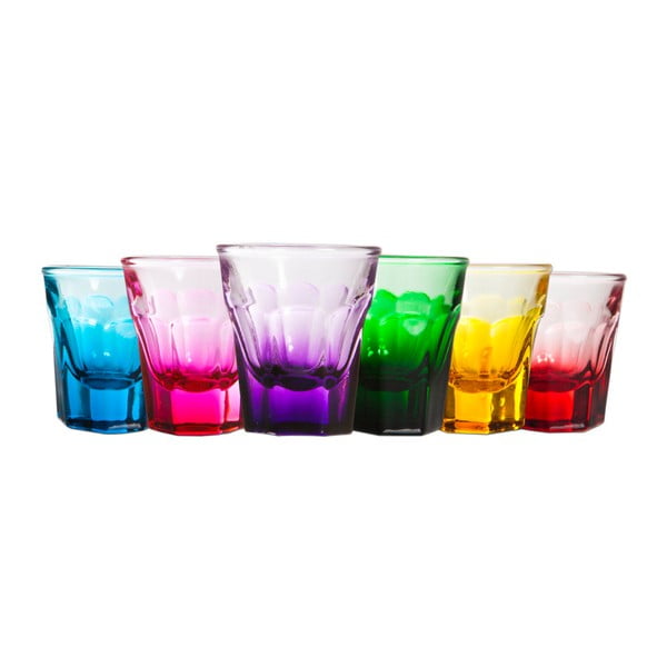 Zestaw 6 kolorowych szklanek Mezzo Spring, 60 ml
