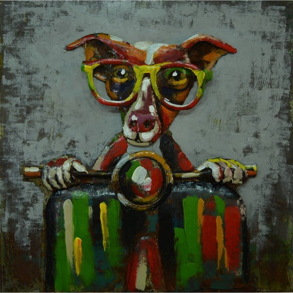 Obraz ręcznie malowany Vivorum Dog Scooter