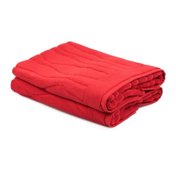 Zestaw 2 czerwonych ręczników Beverly Hills Polo Club Gartex, 50x75 cm