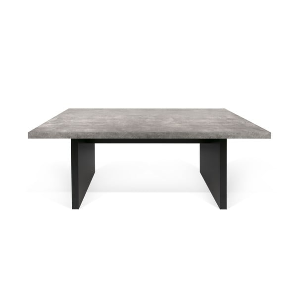 Czarny stół do jadalni z dekorem betonu TemaHome Detroit, 160x72 cm