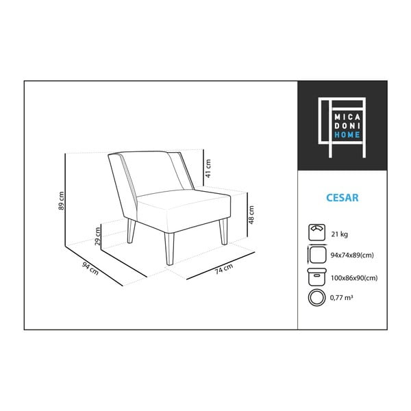 Czarny fotel Micadoni Home Cesar-image-1