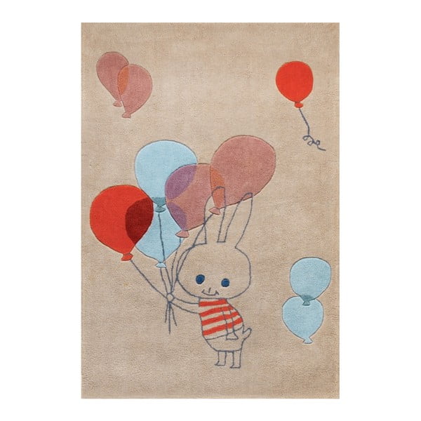 Dywan ręcznie tuftowany Art For Kids Balloon Rabbit, 110x160 cm