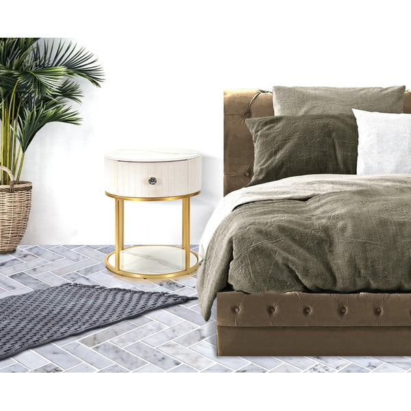 Beżowa szafka nocna Montpellier – Mauro Ferretti-image-1